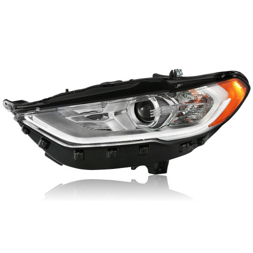 Halogen Headlight For 2017-2020 Ford Fusion w/ LED DRL w/ Bulbs Left Driver Side - Image 2