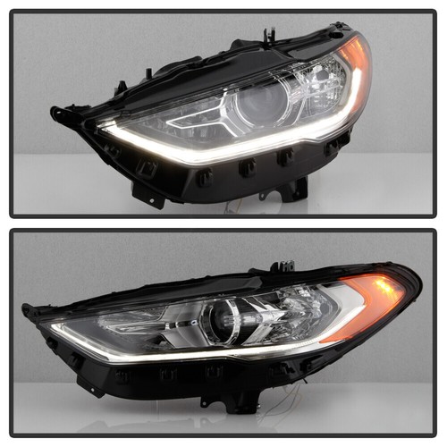 Halogen Headlight For 2017-2020 Ford Fusion w/ LED DRL w/ Bulbs Left Driver Side - Image 6