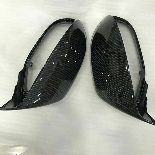Carbon Fiber Car Side Mirror Cover Caps Side Assist For Audi A7 RS7 S7 - Image 3