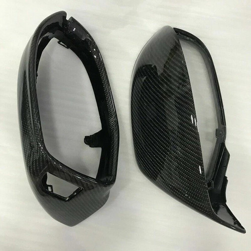 Carbon Fiber Car Side Mirror Cover Caps Side Assist For Audi A7 RS7 S7 - Image 5