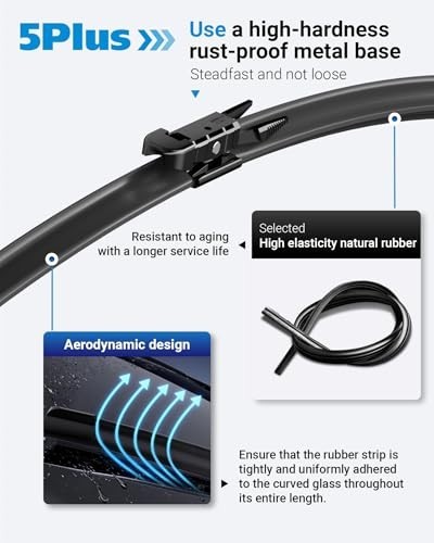 26" Windshield Wiper Blades Replacement for Ford Fusion 2013-2020, Pack of 2 - Image 5