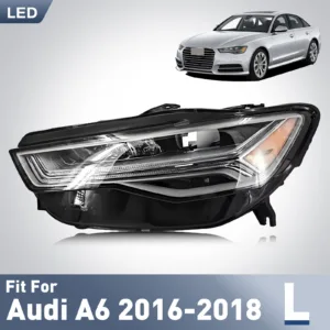 Full LED Headlight For 2016-2018 Audi A6 S6 w/o Matrix Lighting&LED Module Left