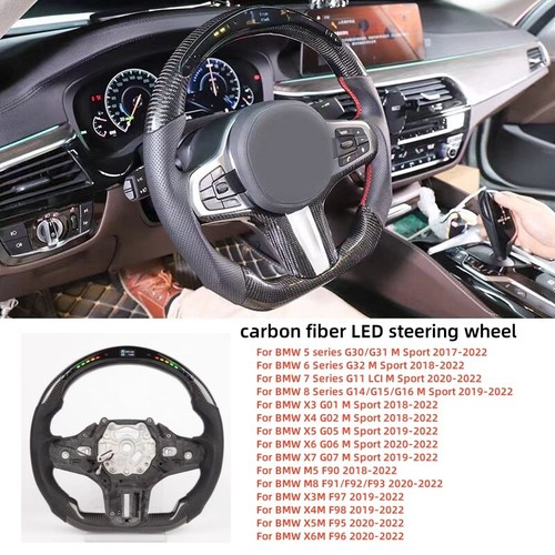 Carbon Fiber Steering Wheel For BMW X3 G01 X4 G02 X5 G05 X6 G06 X7 G07 W/Heated - Image 2