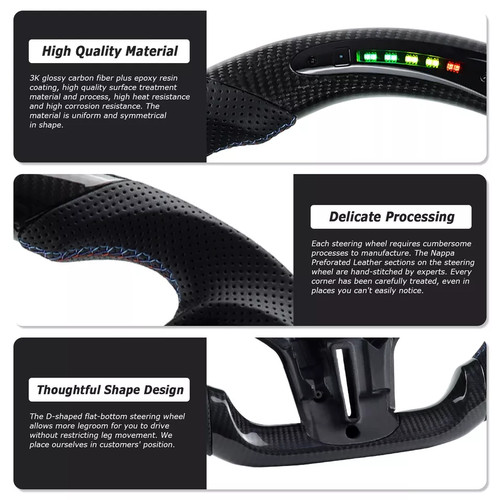 Carbon Fiber Steering Wheel For BMW X3 G01 X4 G02 X5 G05 X6 G06 X7 G07 W/Heated - Image 12