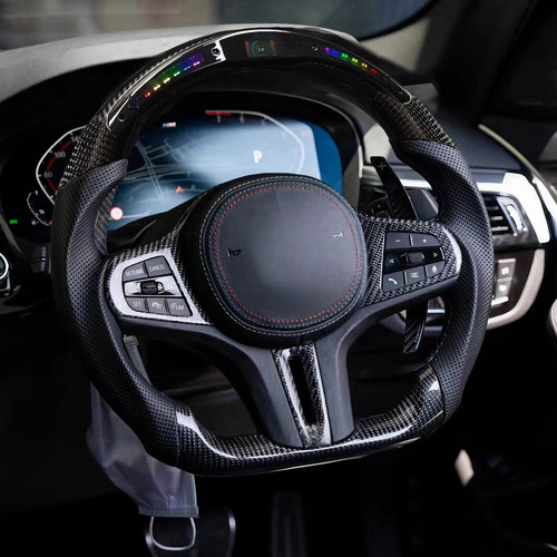 Carbon Fiber Steering Wheel For BMW X3 G01 X4 G02 X5 G05 X6 G06 X7 G07 W/Heated - Image 8