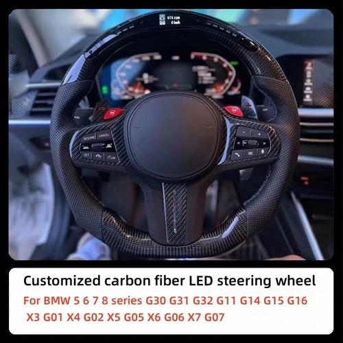 Carbon Fiber Steering Wheel For BMW X3 G01 X4 G02 X5 G05 X6 G06 X7 G07 W/Heated - Image 9