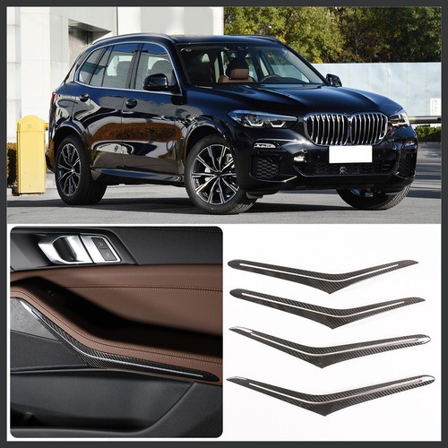 Real Carbon Fiber Interior Door Armrest light trim For BMW X5 X7 G05 G07 19-21 - Image 2