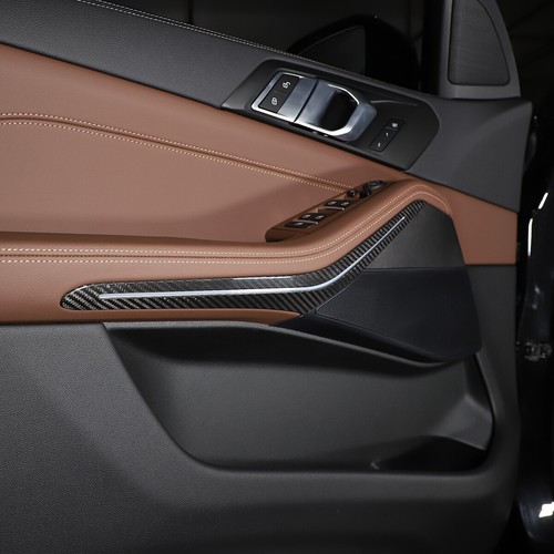 Real Carbon Fiber Interior Door Armrest light trim For BMW X5 X7 G05 G07 19-21 - Image 8