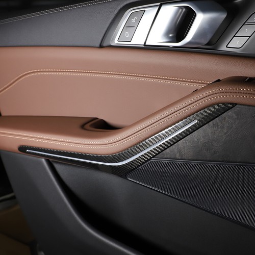 Real Carbon Fiber Interior Door Armrest light trim For BMW X5 X7 G05 G07 19-21 - Image 10