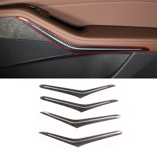 Real Carbon Fiber Interior Door Armrest light trim For BMW X5 X7 G05 G07 19-21 - Image 11