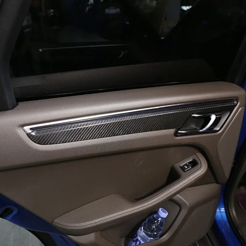Real Carbon Fiber Interior Door Panel Decor Trim For Porsche Macan 2014-2023 US - Image 2