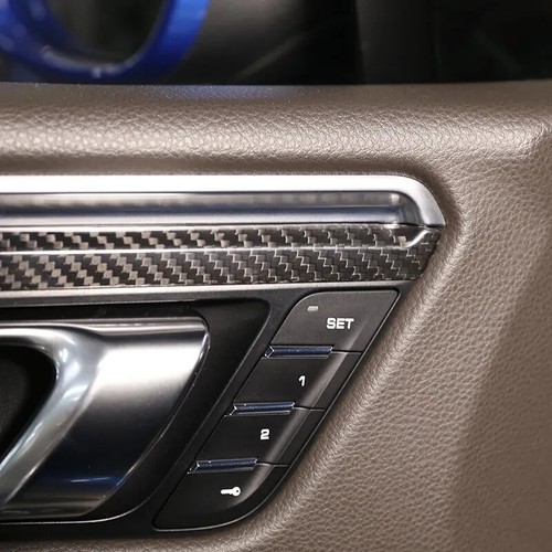 Real Carbon Fiber Interior Door Panel Decor Trim For Porsche Macan 2014-2023 US - Image 4