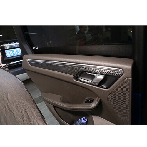 Real Carbon Fiber Interior Door Panel Decor Trim For Porsche Macan 2014-2023 US - Image 5
