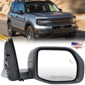 Passenger Right Side Mirror Heated Manual Fold for Ford Bronco Sport 2021-2024