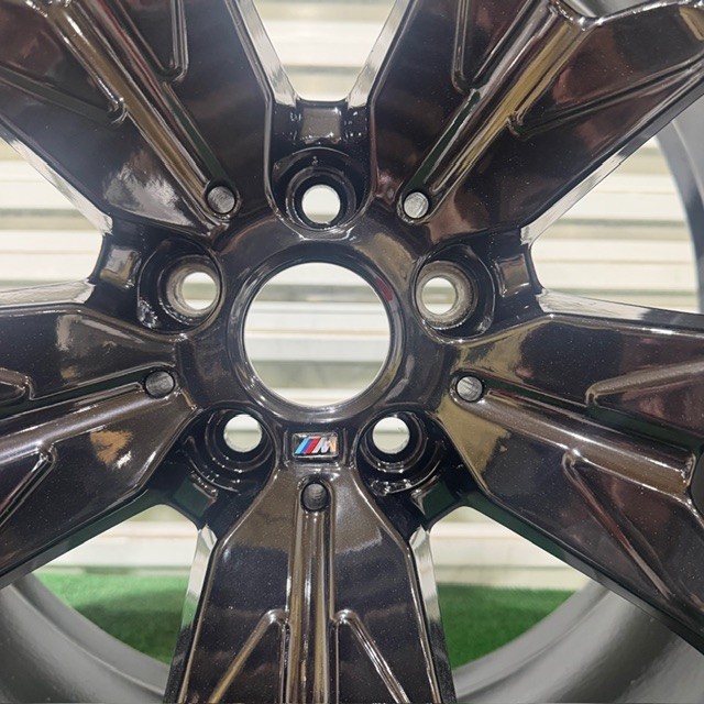 22" x 10.5" All Gloss Black Rear Factory OEM Alloy Wheel Rim 2019-2022 BMW X7 - Image 4