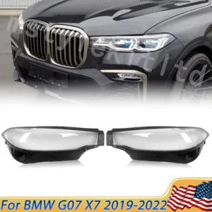 Left & Right Headlight Transparent Lens Housing Fit For BMW X7 X7M G07 2018-2022