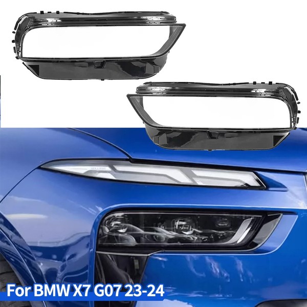 Headlight Lens Cover Shell For BMW G07 X7 2023-2024 Driver or Passenger