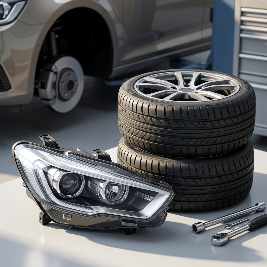 Car Parts Match Headlights & Tires