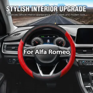 For Alfa Romeo Steering Wheel Cover Ultra-thin Real Nappa Leather Breathable