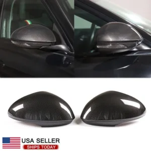 Carbon Fiber ABS Rearview Mirror Cover Caps Fit For Alfa Romeo Giulia 2017-2021