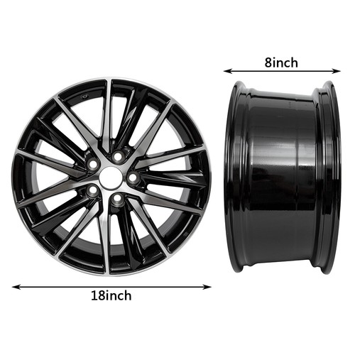 Set of 4 New 18 Inch Wheel Rim Replacement For Toyota Camry 2018-2022 Black Rim - Image 2