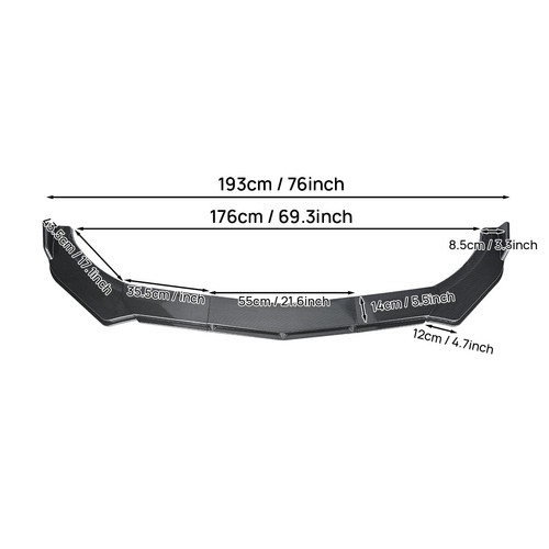 For Subaru WRX STI 15-21 Carbon Fiber Front Bumper Lip Spoiler Splitter Body Kit - Image 3