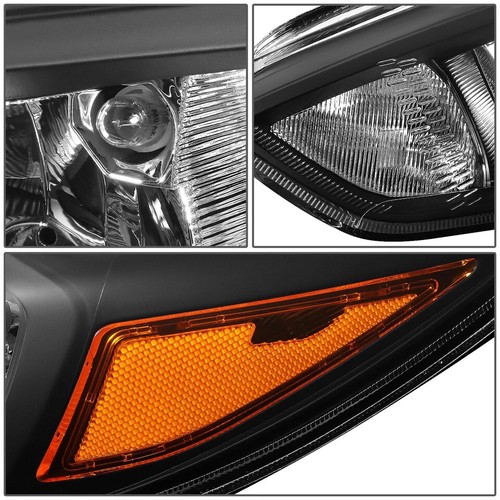 For 2015-2018 Ford Focus Black Bezel w/Bulb w/o LED DRL Halogen Headlights LH+RH - Image 8