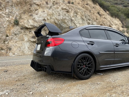 Rear Bumper Lip Spats Winglet Splitter Diffuser Aprons Fit 15-21 Subaru WRX STI - Image 4