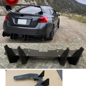 Rear Bumper Lip Spats Winglet Splitter Diffuser Aprons Fit 15-21 Subaru WRX STI