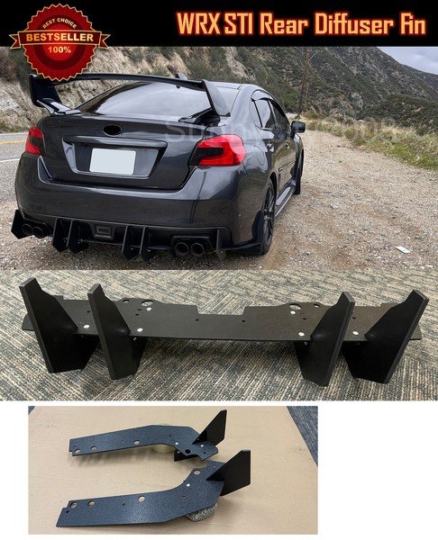 Rear Bumper Lip Spats Winglet Splitter Diffuser Aprons Fit 15-21 Subaru WRX STI