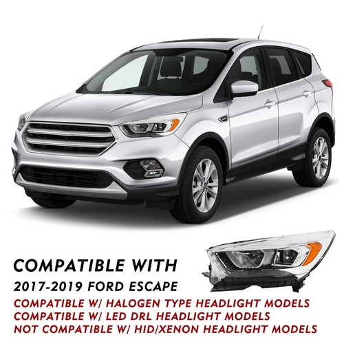 Projector Headlight Assembly DRL Set Left Driver Side Escape 2017 2018 2019 - Image 4