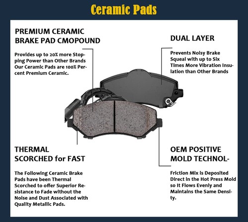 Front and Rear Brake Rotors Pads fit for Toyota RAV4 2006-18 Drilled Slotted - Image 10
