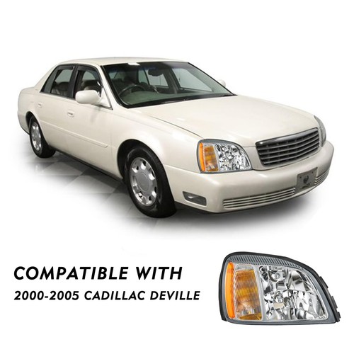 Headlight Assembly for Cadillac DeVille 2000 2005 Chrome Driver Passenger Side - Image 4