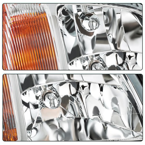 Headlight Assembly for Cadillac DeVille 2000 2005 Chrome Driver Passenger Side - Image 6