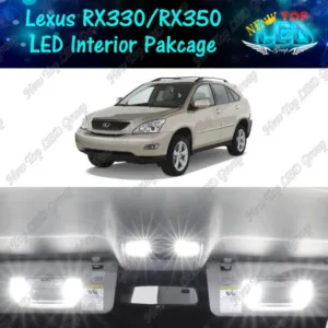 White Interior LED Lights Package Kit for 2004 - 2009 Lexus RX330 RX350