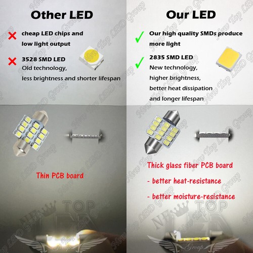 White Interior LED Lights Package Kit for 2004 - 2009 Lexus RX330 RX350 - Image 11