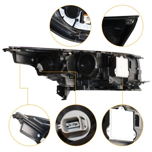2017-2019 Ford Escape Left Driver Halogen Headlight Assembly LED DRL Clear Lens - Image 2