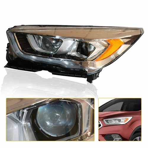 2017-2019 Ford Escape Left Driver Halogen Headlight Assembly LED DRL Clear Lens - Image 7