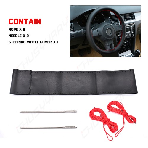 14.5‘’-15" Steering Wheel Cover Leather For Honda Civic / Accord / CR-V - Image 3
