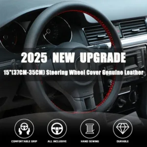 14.5‘’-15" Steering Wheel Cover Leather For Honda Civic / Accord / CR-V