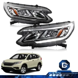 For 2015 2016 Honda CR-V CRV 4Door Halogen w/LED DRL Headlights  Assembly Set