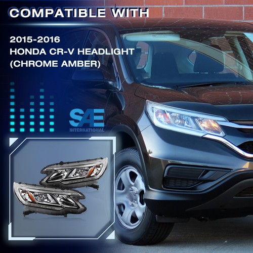 For 2015 2016 Honda CR-V CRV 4Door Halogen w/LED DRL Headlights Assembly Set - Image 6