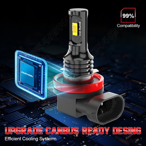For Toyota Prius 2010-2012 2013 2014 2015 LED Headlights H11 Low Beam Bulbs Kit - Image 9