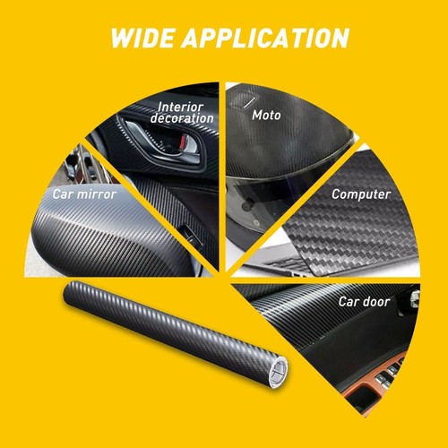 Carbon Fiber Vinyl Wrap Film Interior Control Decals Panel Car Parts Stickers BL - Image 2