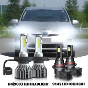 For Toyota Prius 2004-2009 6000K LED Headlight Hi/Lo Beam Fog Light Bulbs Combo