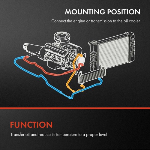 2x Inlet and Outlet(Upper) & Lower Transmission Oil Cooler Line for Jeep Liberty - Image 2
