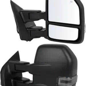 Pair Tow Mirrors Ford F150 2015-2020 Power Heated Turn Signal Temp Sensor Black