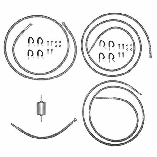99-03 Chevrolet Silverado Fuel line Quick Fix Braided Lines Ext. Cab 819-840 | - Image 2