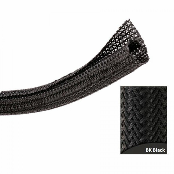 1/2" Black Ultra Split Wrap Wire Loom - 10 Feet wiring harness heat resistant