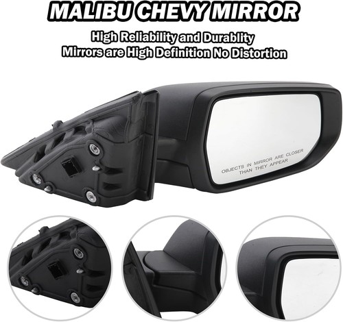 Passenger Side View Mirror for Chevy Malibu 2016 2017 2018 2019 2020 2021 2022 - Image 3